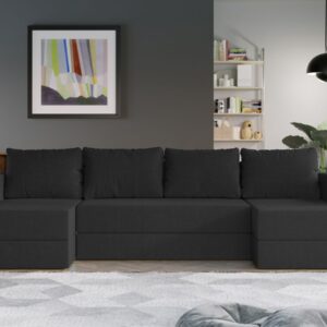 Coltar U Extensibil cu lada Alfa negru