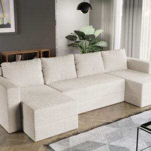 Coltar U Extensibil Alfa plusat aspect lana alba