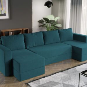 Coltar U Extensibil cu lada Alfa turcoaz