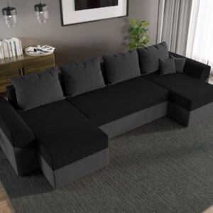 Coltar U Extensibil Cali gri antracit / negru