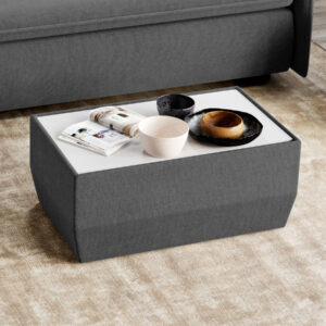 Masa cafea tapitata Revi Barrel 90