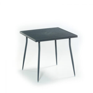 Masa de gradina CARMEN, model ratan, antracit, 80×80 cm