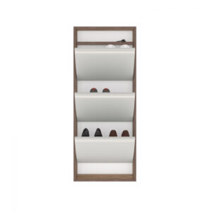 Pantofar HIDE RF140402, cu 3 rafturi, nuc, 50x15x124 cm
