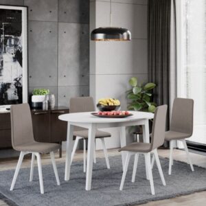 Set Masa Extensibila si 4 scaune Rosa Maro Deschis