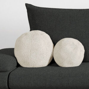 Set Perne Albe Plusate Rotunde