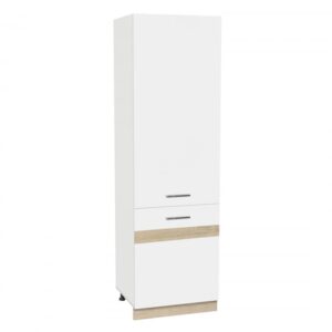 Soldat 60 YANA, 2 usi, corp alb, fronturi alb + sonoma, 60x60x200 cm