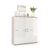 Comoda living CUBO 120, 4U, Clasic, Oak, Alb Gloss