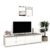 Comoda TV living CUBO 180, 1U, 2 sertare, Clasic, Oak, Alb