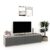 Comoda TV living CUBO 180, 1U, 2 sertare, Clasic, Oak, Antracit