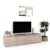 Comoda TV living CUBO 180, 1U, 2 sertare, Clasic, Oak, Cappuccino Gloss