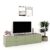 Comoda TV living CUBO 180, 1U, 2 sertare, Clasic, Oak, Pesto