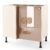 Dulap inferior colt STYLE 107, Vizon, MDF Cappuccino Gloss