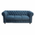 Canapea CHESTERFIELD extensibila, 3 locuri, cu arcuri, albastru, 205x90x80 cm