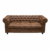 Canapea CHESTERFIELD extensibila, 3 locuri, cu arcuri, maro, 205x90x80 cm