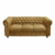 Canapea CHESTERFIELD fixa, 3 locuri, cu arcuri, galben, 205x90x80 cm