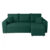 Coltar Canapea BEGA B extensibil, cu arcuri si lada depozitare, colt interschimbabil, verde inchis, 240x153x80 cm