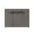 Comoda DAVOS D 12, 3 usi si 3 sertare, soft close, corp PAL nuc inchis, fronturi MDF gri, 130x42x99 cm