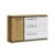 Comoda ML12, cu usa si 3 sertare, corp artisan, fronturi MDF artisan + alb, 130x37x86 cm