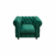 Fotoliu CHESTERFIELD cu arcuri, verde, 105x90x80 cm