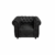 Fotoliu CHESTERFIELD cu arcuri, negru, 105x90x80 cm